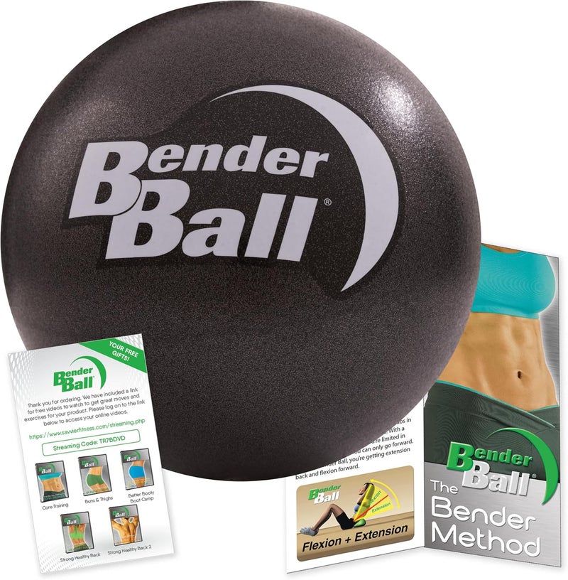 Bender Ball The Original 9 inch Pilates Ball for Abs, Core & Back, Core Training Ball, Small Crunch Exercise Ball, Includes 5 Streaming Videos + Core Training/Bun & Thighs DVD or Without DVD - Image 1